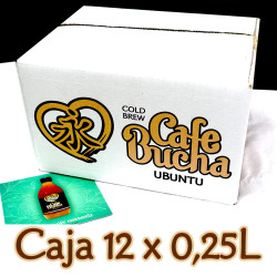 Cafebucha (Kombucha de Cafe) bio, fairtrade, rico (caja de 12)