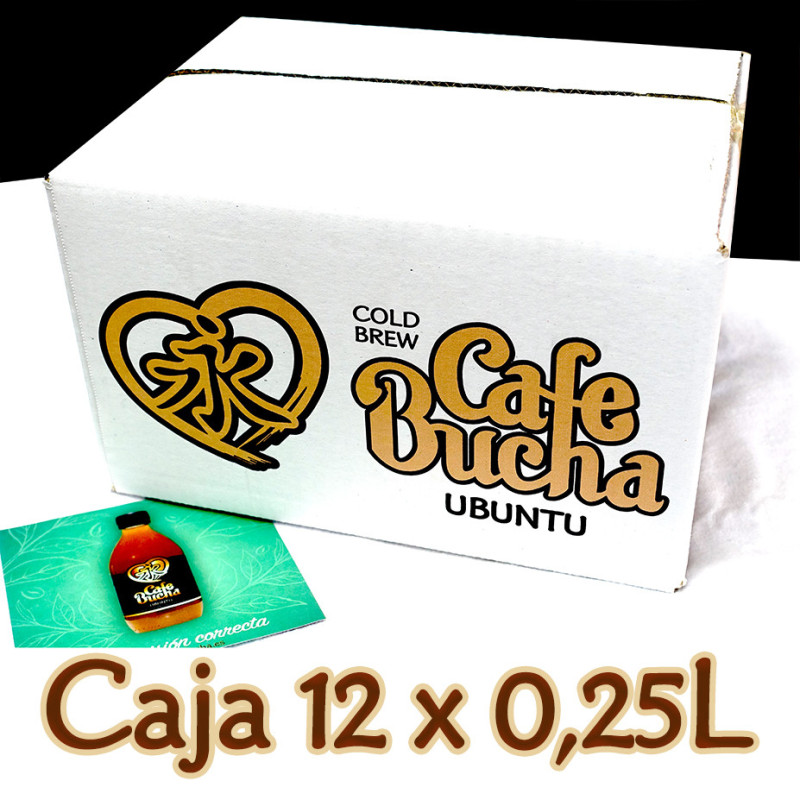 Cafebucha (Kombucha de Cafe) bio, fairtrade, rico (caja de 12)