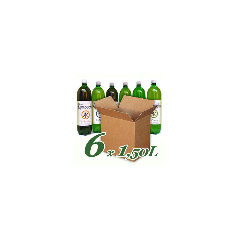 Caja 6 Botellas de BioKombucha PET 1,5L