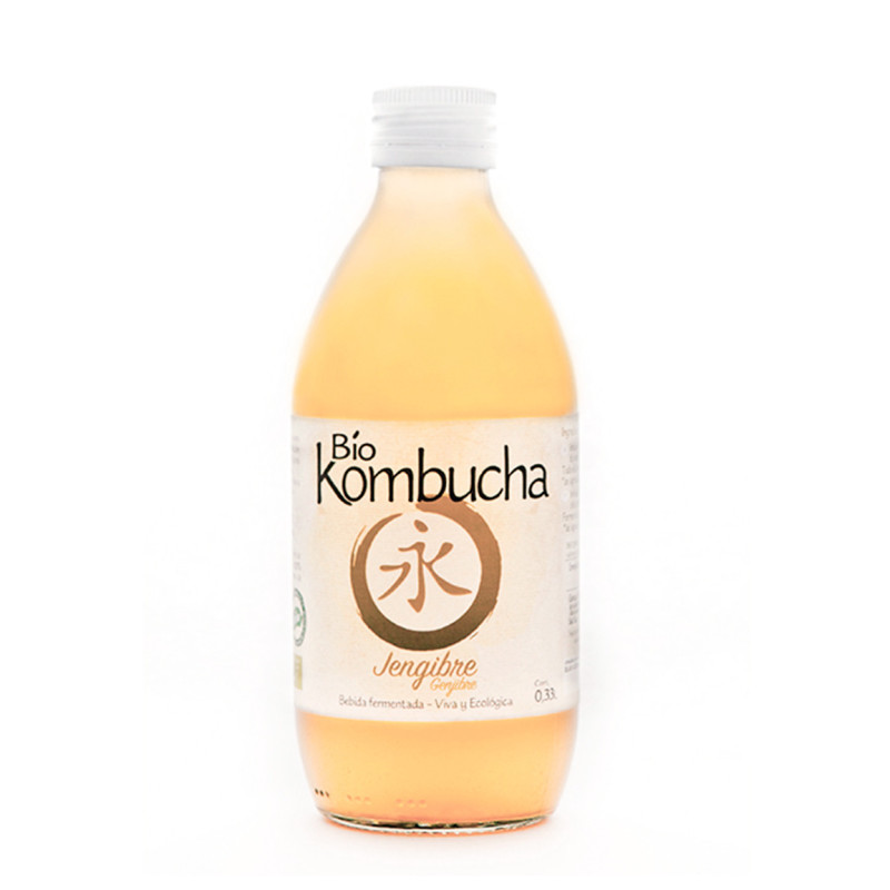 Bio Kombucha Jengibre 0,33L vidrio