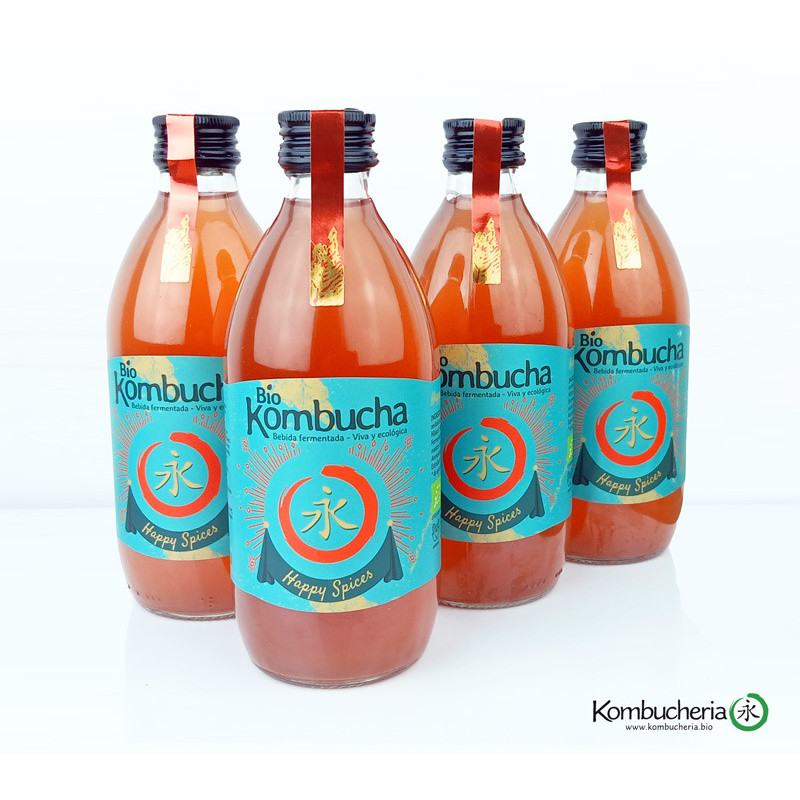 Caja Biokombucha Navidad Happy Spices, 8 botellas de 330ml vidrio